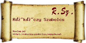 Rákóczy Szabolcs névjegykártya
